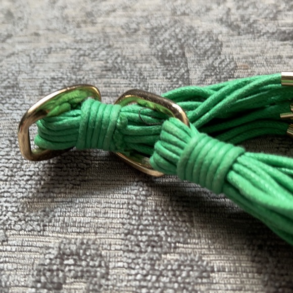 Gold and green bangle bracelet - Picture 5 of 5